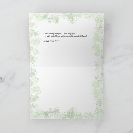 "Angst nicht, denn ich bin bei dir" Dankeskarte (Innenseite)