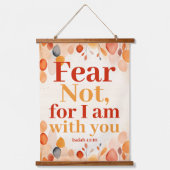 Angst nicht, denn ich bin mit Ihnen Boho Christlic Wandteppich Mit Holzrahmen (Vorderseite)