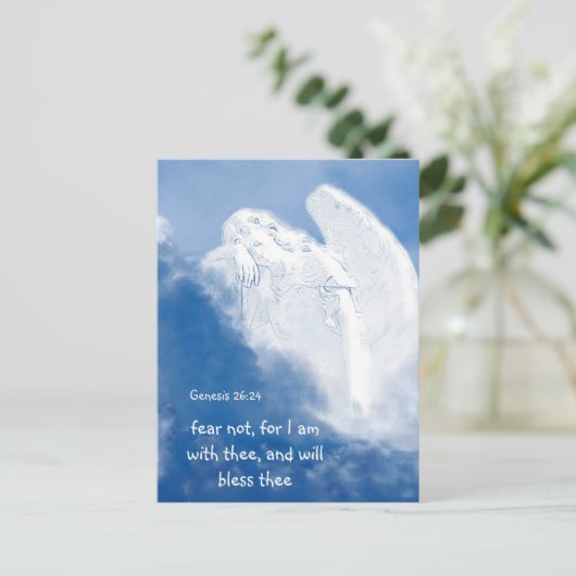 Angst nicht ermutigen Angel Clouds Sky Postkarte (Stehend Vorderseite)