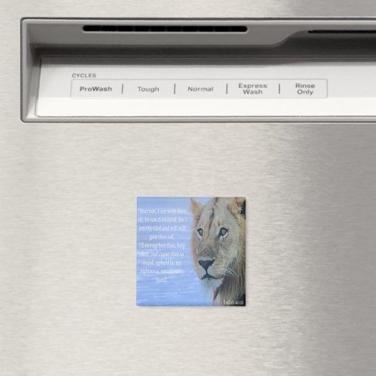 "Angst nicht, ich bin bei dir" Lion Magnet (In Situ (Geschirrspüler))