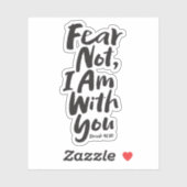 ANGST NICHT, ICH BIN Christlich mit dir - Isaiah 4 Aufkleber (Blatt)