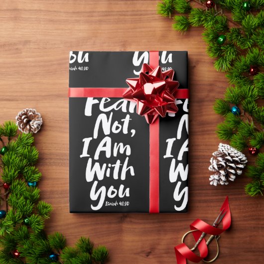 ANGST NICHT, ICH BIN Christlich mit dir - Isaiah 4 Geschenkpapier (Feiertagsgeschenk)
