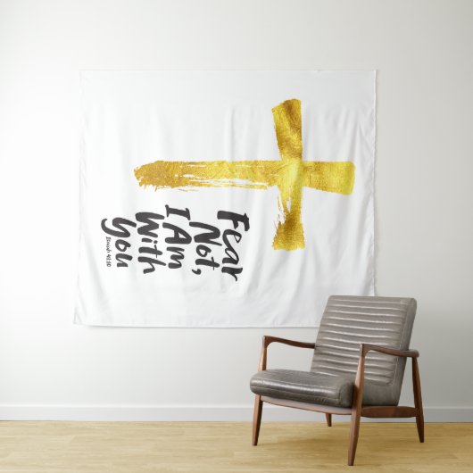 ANGST NICHT, ICH BIN mit dir - Christlich - Isaiah Wandteppich (Beispiel (Horizontal))