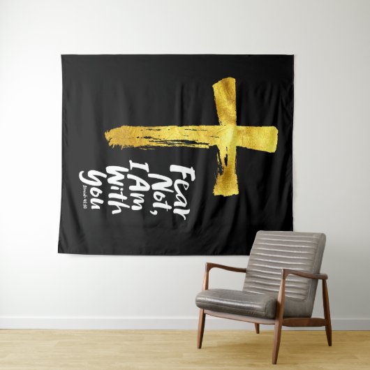 ANGST NICHT, ICH BIN mit dir - Christlich - Isaiah Wandteppich (Beispiel (Horizontal))