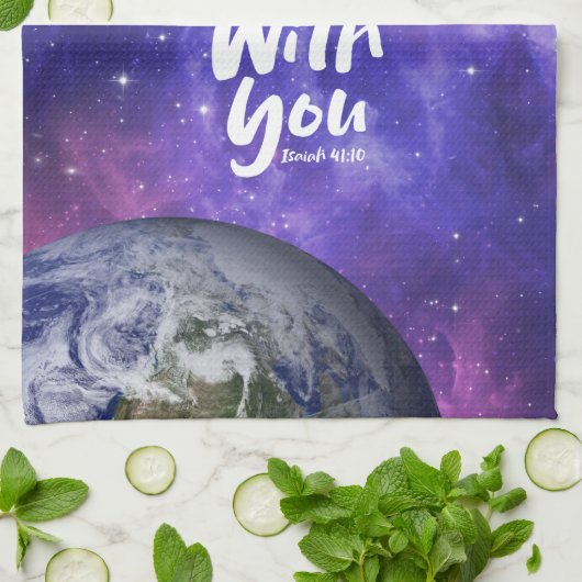 ANGST NICHT, ICH BIN mit dir - Isaiah 41:10 Christ Geschirrtuch (Gefaltet)