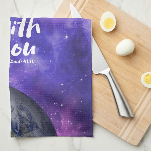 ANGST NICHT, ICH BIN mit dir - Isaiah 41:10 Christ Geschirrtuch (Viertel Falte)