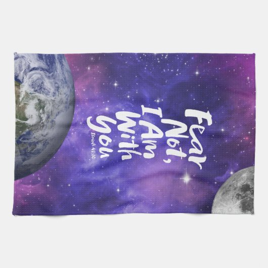 ANGST NICHT, ICH BIN mit dir - Isaiah 41:10 Christ Geschirrtuch (Horizontal)