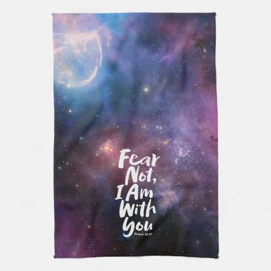 ANGST NICHT, ICH BIN mit dir - Isaiah 41:10 Christ Geschirrtuch (Vertikal)