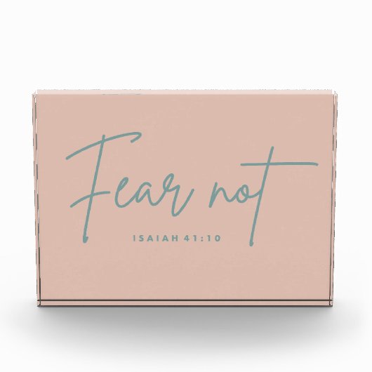 "Angst nicht." Isaiah 41:10 Fotoblock (Vorderseite)