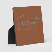 "Angst nicht." Isaiah 41:10 Fotoplatte (Vorderseite)