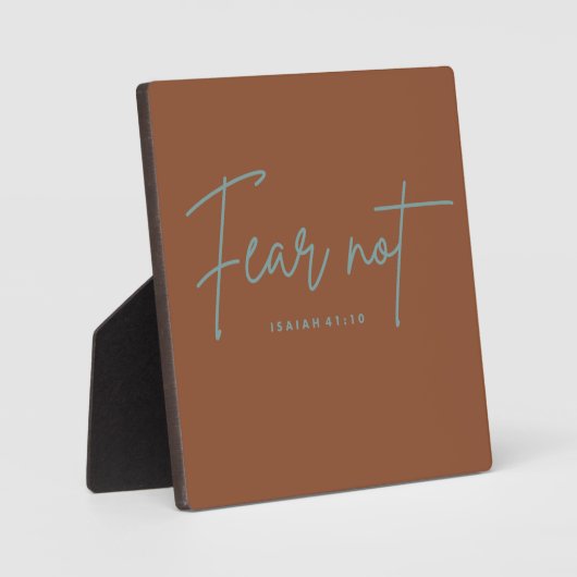 "Angst nicht." Isaiah 41:10 Fotoplatte (Vorderseite)