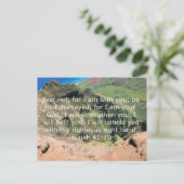 Angst nicht, Isaiah 41:10 Postkarte (Stehend Vorderseite)