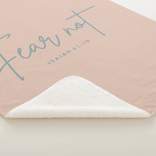 "Angst nicht." Isaiah 41:10 Sherpadecke (3/4)