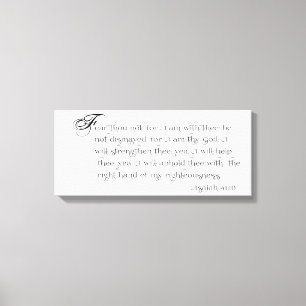 Angst nicht - Isaiah 41:10 Typografie-Leinwand Leinwanddruck