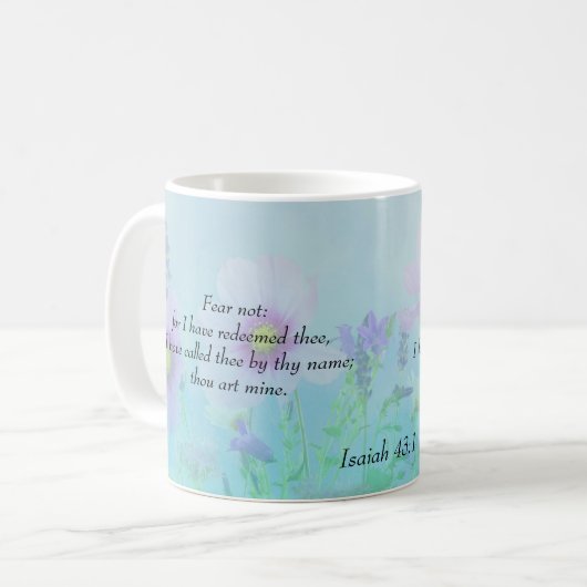 Angst nicht, Isaiah 43:1 Kaffeetasse (Vorderseite Links)