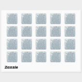 Angst nicht, Isaiah Bible Scripture Dragonfly Quadratischer Aufkleber (Blatt)