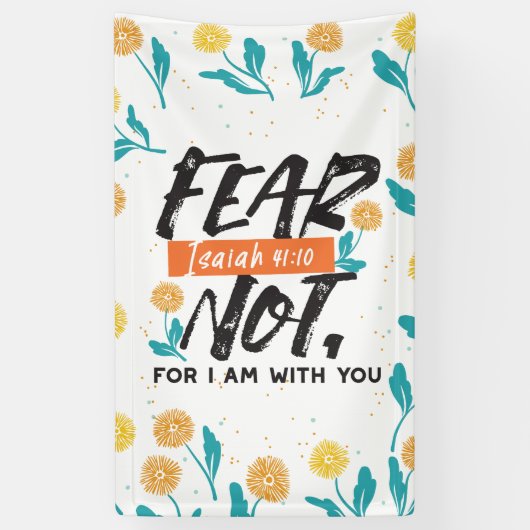 Angst nicht Isaiah Bible Verse Inspiration Design Banner (Vertikal)