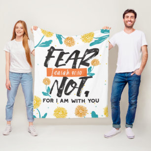 Angst nicht Isaiah Bible Verse Inspiration Design Fleecedecke