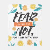 Angst nicht Isaiah Bible Verse Inspiration Design Fleecedecke (Vorderseite)