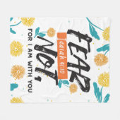 Angst nicht Isaiah Bible Verse Inspiration Design Fleecedecke (Vorderseite (Horizontal))