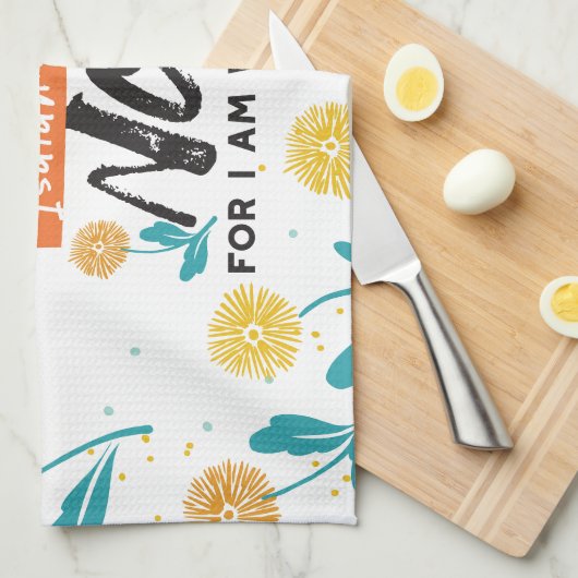 Angst nicht Isaiah Bible Verse Inspiration Design Geschirrtuch (Viertel Falte)