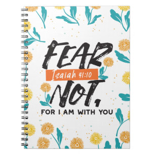 Angst nicht Isaiah Bible Verse Inspiration Design Notizblock