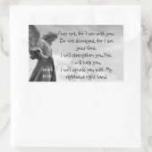 Angst nicht, Isaiah Scripture beruhigt Angel Rechteckiger Aufkleber (Tasche)