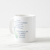 Angst nicht, Isaiah Scripture Dragonfly Blau, Grün Kaffeetasse (Vorderseite Links)