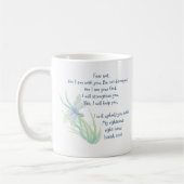 Angst nicht, Isaiah Scripture Dragonfly Blau, Grün Kaffeetasse (Links)