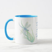 Angst nicht, Isaiah Scripture Dragonfly Blau, Grün Tasse (Links)