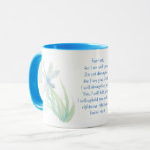 Angst nicht, Isaiah Scripture Dragonfly Blau, Grün Tasse (Vorderseite Links)