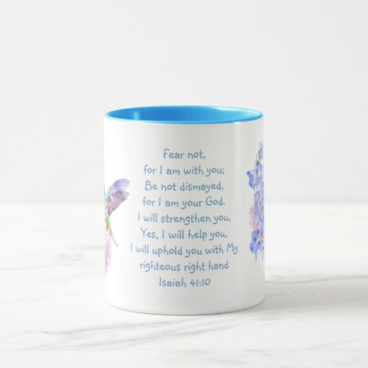 Angst nicht, Isaiah Scripture Dragonfly Wasserfarb Tasse (Zentrum)