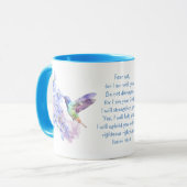 Angst nicht, Isaiah Scripture Dragonfly Wasserfarb Tasse (Vorderseite Links)