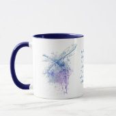 Angst nicht, Isaiah Scripture Dragonfly Wasserfarb Tasse (Links)
