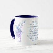 Angst nicht, Isaiah Scripture Dragonfly Wasserfarb Tasse (Vorderseite Links)