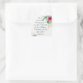Angst nicht, Isaiah Scripture Floral Wasserfarbe K Quadratischer Aufkleber (Tasche)