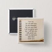 Angst nicht, Isaiah Scripture Vintage Notiz Papier Button (Vorne & Hinten)