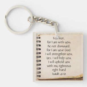 Angst nicht, Isaiah Scripture Vintage Notiz Papier Schlüsselanhänger