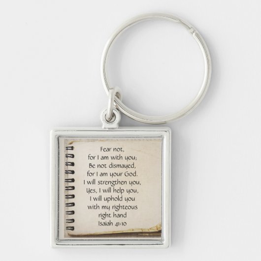 Angst nicht, Isaiah Scripture Vintage Notiz Papier Schlüsselanhänger (Vorne)