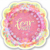 Angst nicht rosa Hübsche Blumenspritze Aufkleber (Vorderseite)