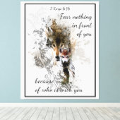 Angst nichts vor Ihnen Inspiration Zitat Leinwanddruck (Insitu (Holzboden))