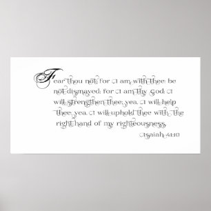 Angst Not - Isaiah 41:10 Typografie-Plakat Poster