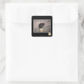 Angst Quadratischer Aufkleber (Tasche)