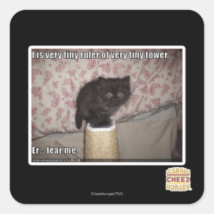 Angst Quadratischer Aufkleber