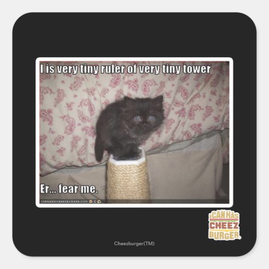 Angst Quadratischer Aufkleber (Vorderseite)