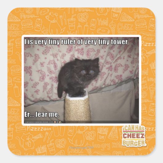 Angst Quadratischer Aufkleber (Vorderseite)