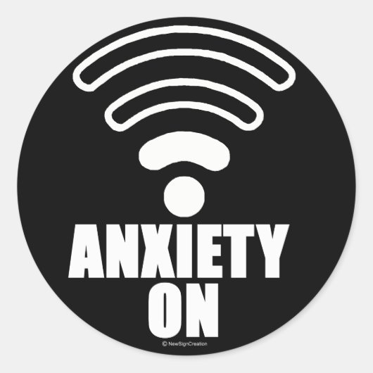 Angst Runder Aufkleber (Vorderseite)