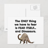 Angst selbst Dinosaurier 1 Postkarte (Vorne/Hinten)