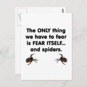 Angst selbst Spinnen Postkarte (Vorne/Hinten)