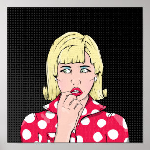 Angst Stress Pop Art Poster